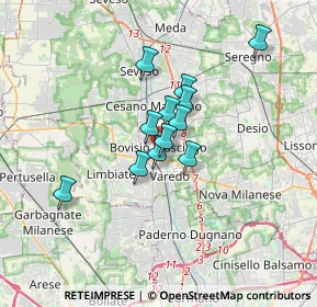 Mappa Via G. Mazzini, 20813 Bovisio-Masciago MB, Italia (2.30333)