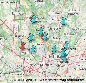 Mappa Via G. Mazzini, 20813 Bovisio-Masciago MB, Italia (6.72167)