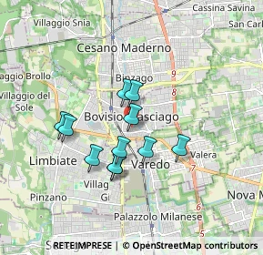 Mappa Via G. Mazzini, 20813 Bovisio-Masciago MB, Italia (1.34909)