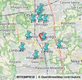 Mappa Via G. Mazzini, 20813 Bovisio-Masciago MB, Italia (1.68182)