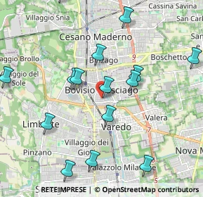 Mappa Via G. Mazzini, 20813 Bovisio-Masciago MB, Italia (2.23267)