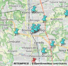 Mappa Via G. Mazzini, 20813 Bovisio-Masciago MB, Italia (1.94667)