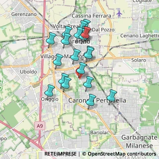 Mappa Via Torricelli Evangelista, 21042 Caronno Pertusella VA, Italia (1.613)