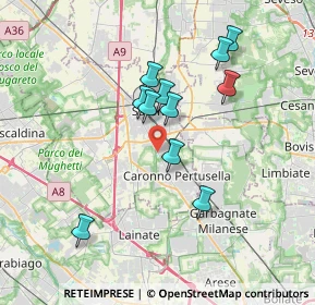 Mappa Via Torricelli Evangelista, 21042 Caronno Pertusella VA, Italia (3.18818)