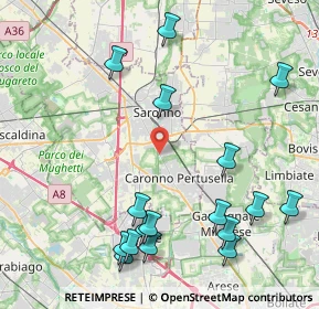 Mappa Via Torricelli Evangelista, 21042 Caronno Pertusella VA, Italia (5.02235)