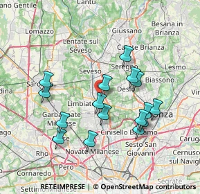 Mappa Via Arno, 20813 Bovisio-Masciago MB, Italia (6.92188)