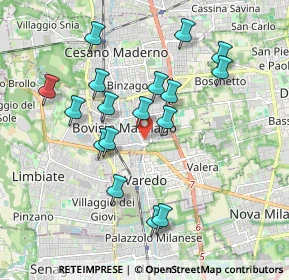 Mappa Via Arno, 20813 Bovisio-Masciago MB, Italia (1.79824)