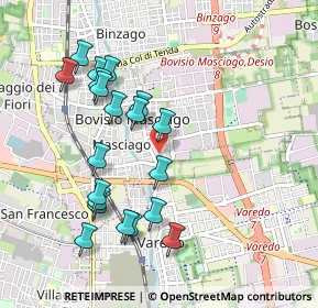 Mappa Via Arno, 20813 Bovisio-Masciago MB, Italia (0.9725)