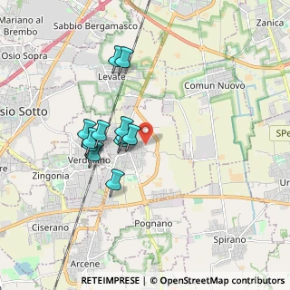 Mappa Via Filippo Turati, 24049 Verdello BG, Italia (1.49167)