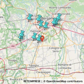 Mappa Via Filippo Turati, 24049 Verdello BG, Italia (7.03636)