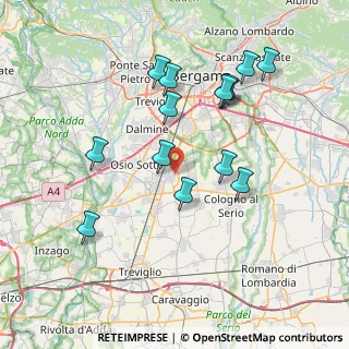 Mappa Via Filippo Turati, 24049 Verdello BG, Italia (7.42)