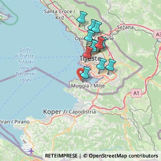 Mappa Strada per Lazzaretto, 34015 Muggia TS, Italia (6.5125)