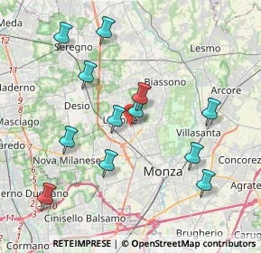 Mappa Via Monte Grappa, 20035 Lissone MB, Italia (3.90583)