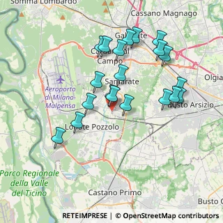 Mappa Via Fratelli Cervi, 21010 Samarate VA, Italia (3.6245)