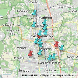 Mappa Via Gaetana Agnesi, 20813 Bovisio-Masciago MB, Italia (1.63)