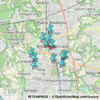 Mappa Via Gaetana Agnesi, 20813 Bovisio-Masciago MB, Italia (1.26)