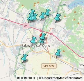 Mappa Via Adige, 25036 Palazzolo sull'Oglio BS, Italia (3.64071)