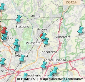 Mappa Via dei Boschi, 20852 Villasanta MB, Italia (6.6565)