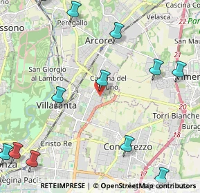 Mappa Via dei Boschi, 20852 Villasanta MB, Italia (3.01167)
