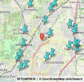 Mappa Via dei Boschi, 20852 Villasanta MB, Italia (2.5715)