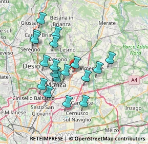 Mappa Via dei Boschi, 20852 Villasanta MB, Italia (6.61167)