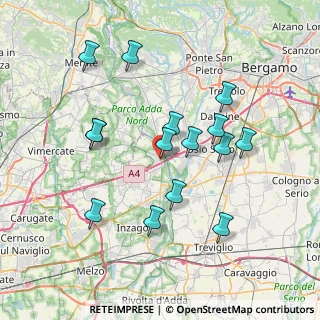 Mappa Via Quarto, 20056 Trezzo sull'Adda MI, Italia (7.11333)