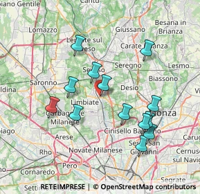 Mappa Via Mille, 20813 Bovisio-Masciago MB, Italia (7.02462)