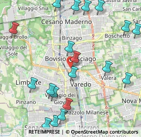 Mappa Via Mille, 20813 Bovisio-Masciago MB, Italia (2.6645)