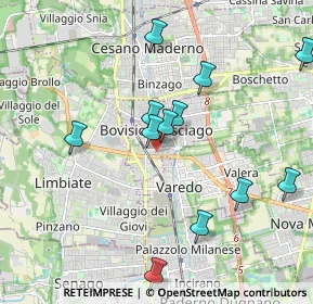 Mappa Via Mille, 20813 Bovisio-Masciago MB, Italia (1.96417)