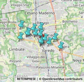 Mappa Via Mille, 20813 Bovisio-Masciago MB, Italia (1.10214)