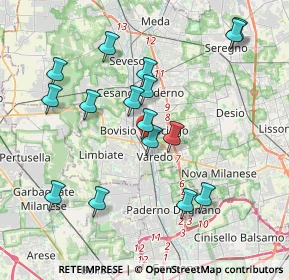 Mappa Via Carlo Forlanini, 20813 Bovisio-masciago MB, Italia (3.87125)