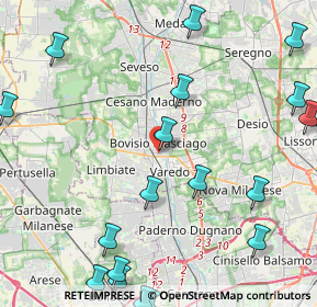 Mappa Via Mille, 20813 Bovisio-Masciago MB, Italia (6.1715)