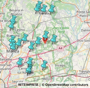 Mappa Via Amedeo Ciucani, 20876 Ornago MB, Italia (9.436)