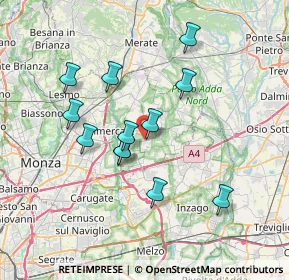 Mappa Via Amedeo Ciucani, 20876 Ornago MB, Italia (6.42)