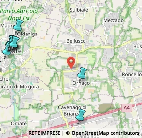 Mappa Via Meucci, 20876 Ornago MB, Italia (3.3725)