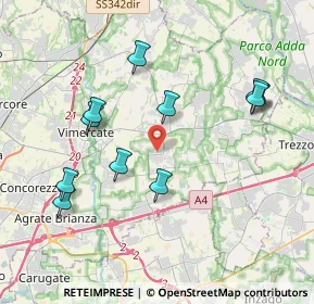 Mappa Via Meucci, 20876 Ornago MB, Italia (3.97636)