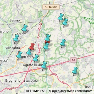 Mappa Via per Ornago, 20875 Burago di Molgora MB, Italia (4.08077)