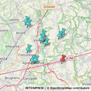 Mappa Via per Ornago, 20875 Burago di Molgora MB, Italia (3.24545)