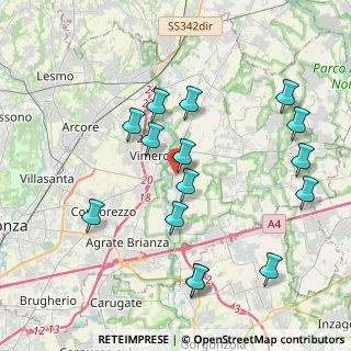 Mappa Via per Ornago, 20875 Burago di Molgora MB, Italia (4.184)