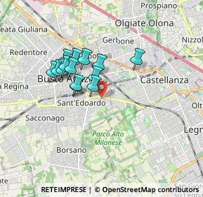 Mappa Via Bassano del Grappa, 21052 Busto Arsizio VA, Italia (1.36857)