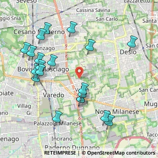 Mappa Via Merano, 20814 Varedo MB, Italia (2.3185)