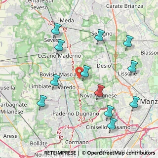 Mappa Via Merano, 20814 Varedo MB, Italia (4.6125)