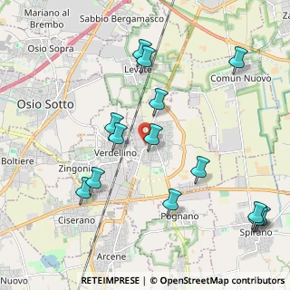 Mappa Via Gaetano Donizetti, 24049 Verdello BG, Italia (2.29357)