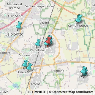 Mappa Piazza Giacomo Matteotti, 24049 Verdello BG, Italia (2.28615)