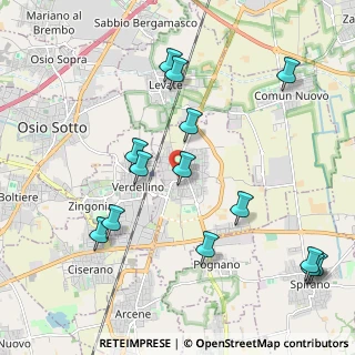 Mappa Via Guglielmo Marconi, 24049 Verdello BG, Italia (2.28643)
