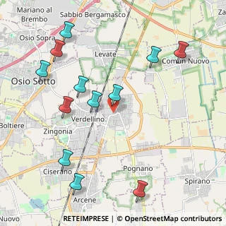 Mappa Via Guglielmo Marconi, 24049 Verdello BG, Italia (2.40083)