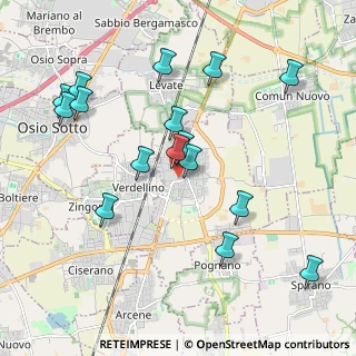 Mappa Via Guglielmo Marconi, 24049 Verdello BG, Italia (2.0675)