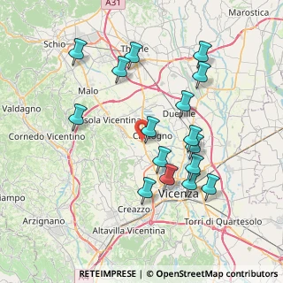 Mappa Via Rovereto, 36030 Motta VI, Italia (7.555)