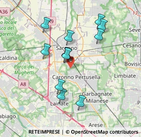 Mappa Via Giovanni Verga, 21042 Caronno Pertusella VA, Italia (3.27667)