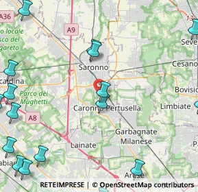 Mappa Via Giovanni Verga, 21042 Caronno Pertusella VA, Italia (6.894)